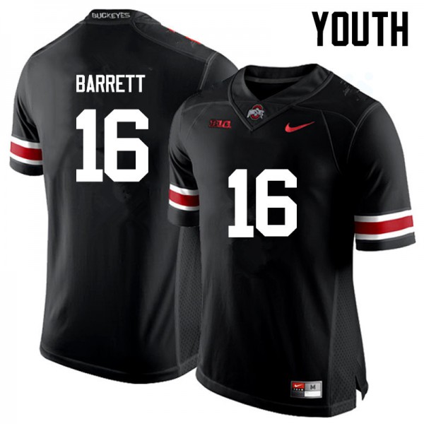 Ohio State Buckeyes #16 J.T. Barrett Youth Official Jersey Black OSU71864